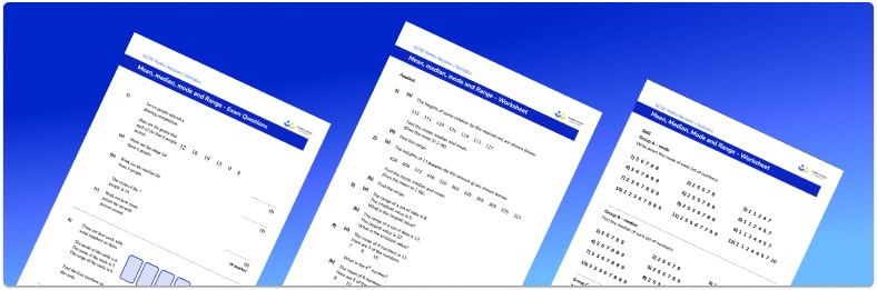 mean median mode and range worksheet gcse maths free third space learning