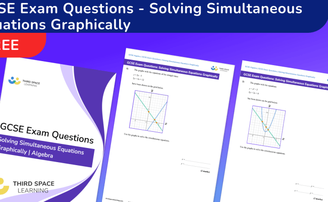 Solving Simultaneous Equations Graphically Exam Questions - GCSE Maths ...