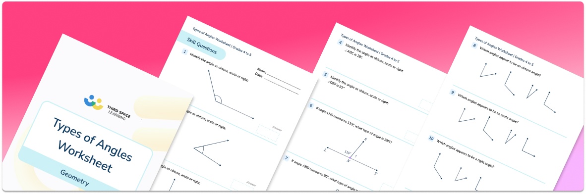 [free] types of angles worksheet