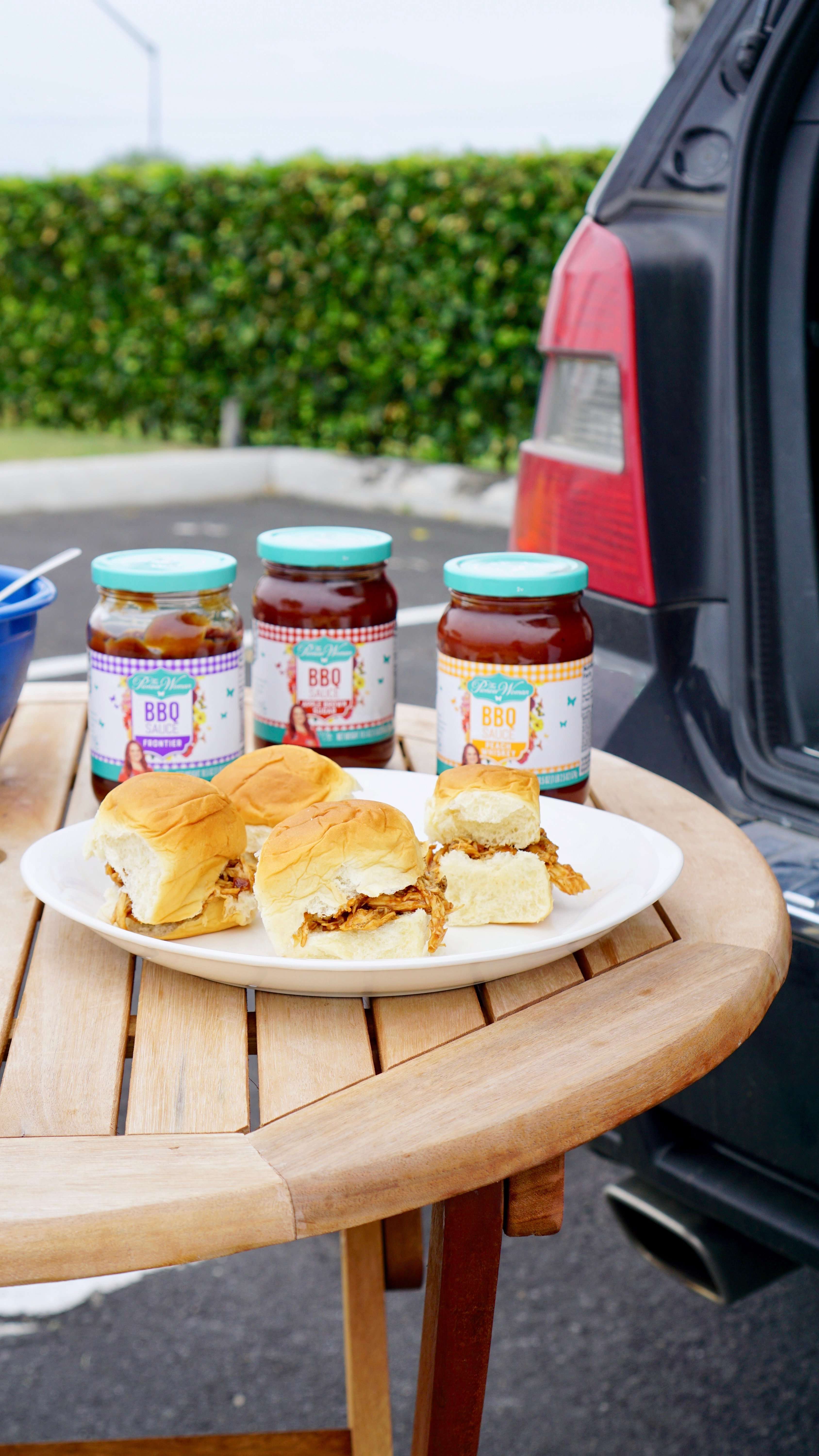 Pioneer Woman BBQ Sauces, Tailgate ideas, tailgating, bbq, bbq sandwiches, bbq meal, bbq chicken, chicken, bbq chicken recipe, recipe