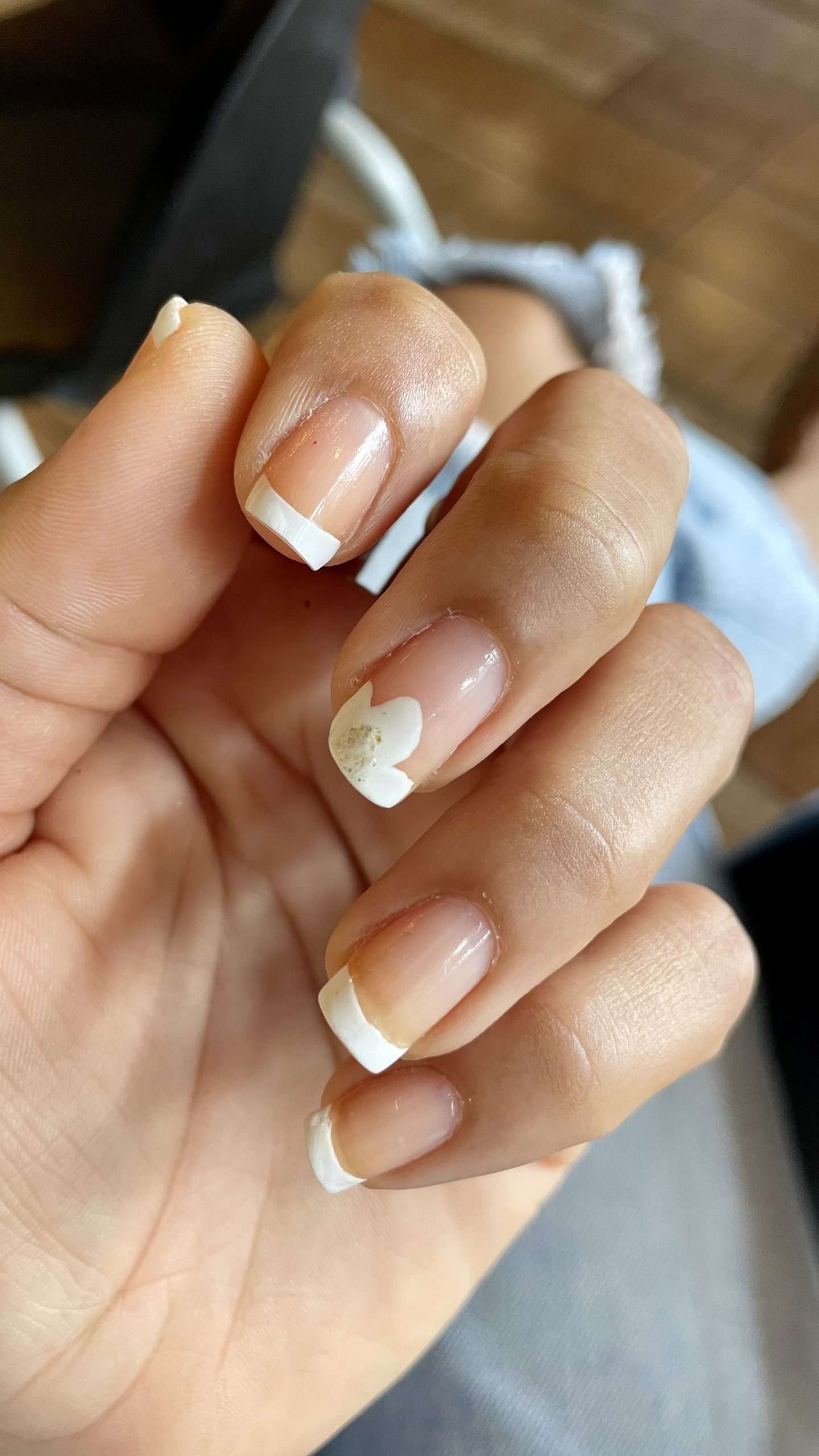 Accent White Flower Nails