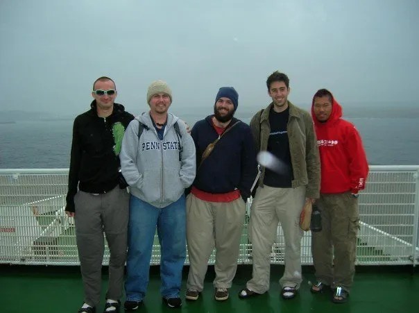 Touring Van on the ferry to Newfoundland