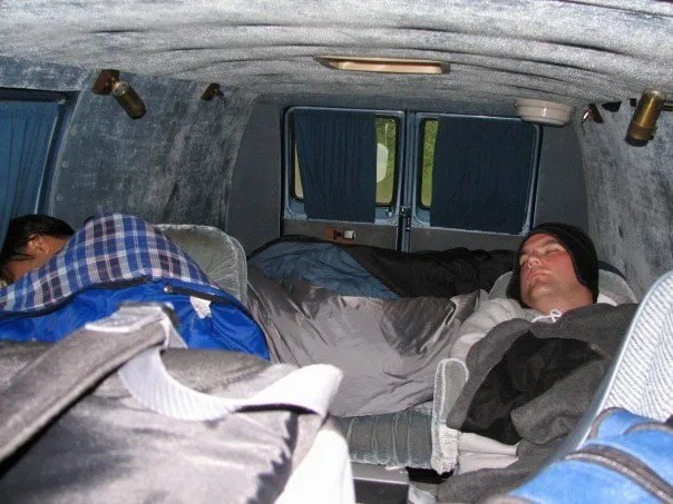 Sleeping in the Touring Van