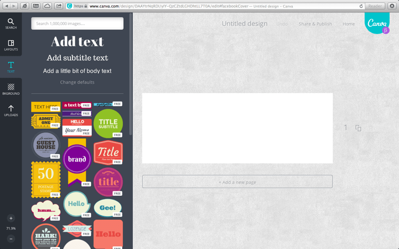 Canva Text -- you can choose paid and free text customization