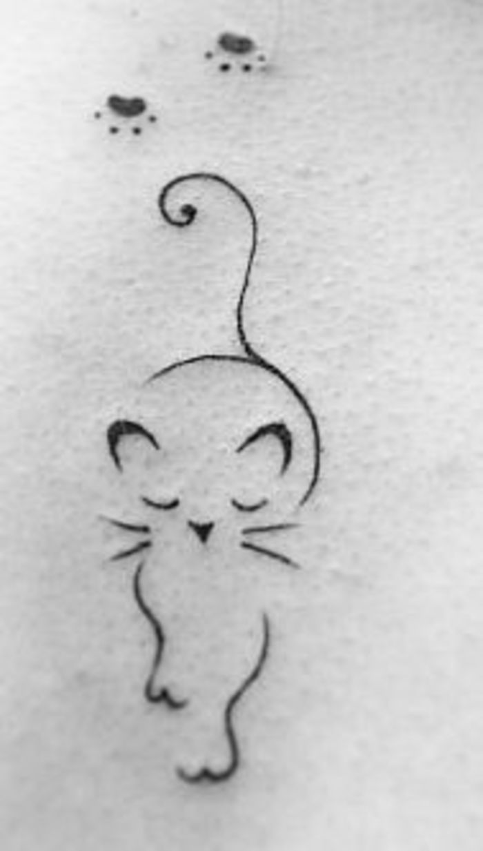 pic Mini Tattoos Line Art Simple Cat Tattoo laptrinhx