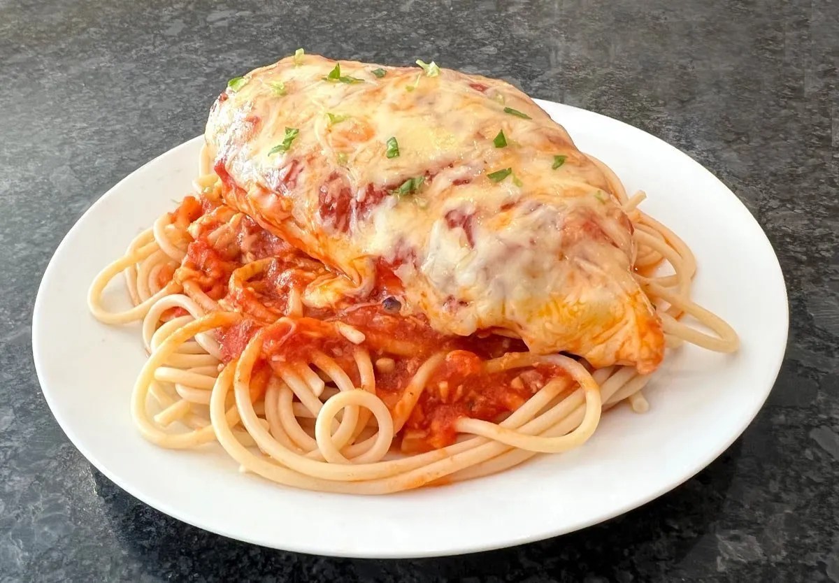 Quick and Easy Chicken Parmesan (5 Ingredients Recipe)-image