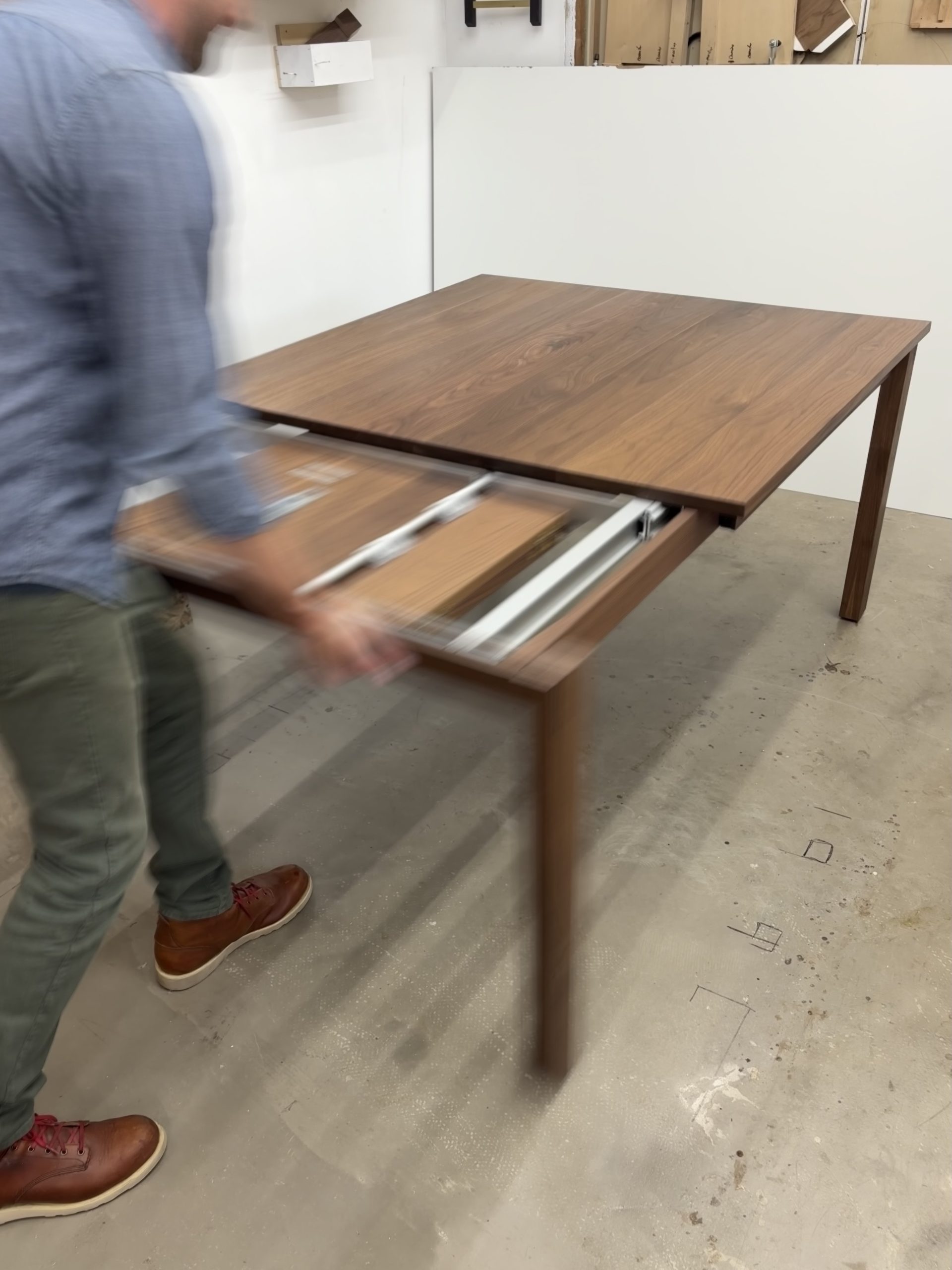 Modern Walnut Extension Table
