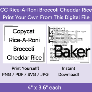 Copycat Rice-A-Roni Broccoli Cheddar Rice | Digital Files