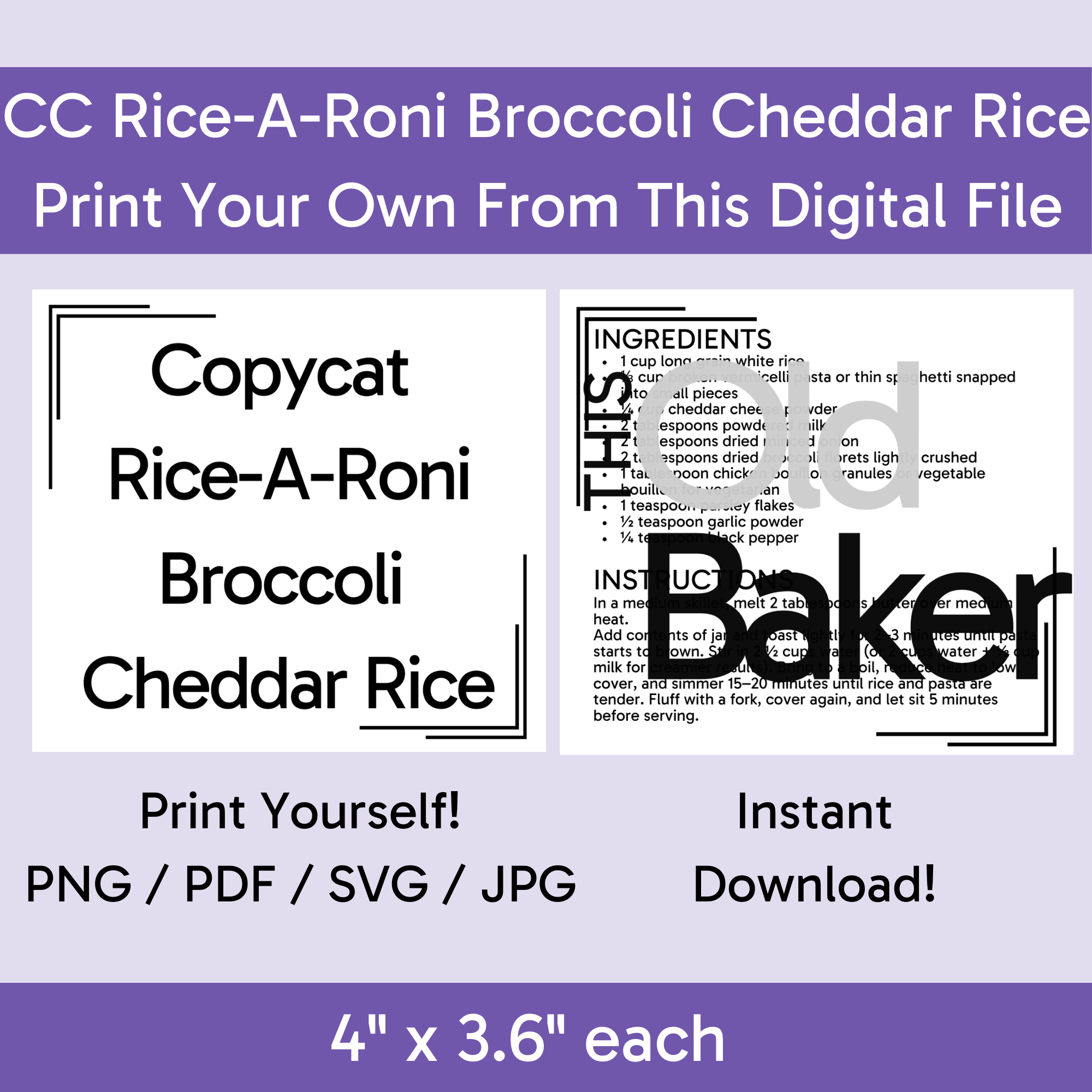 Copycat Rice-A-Roni Broccoli Cheddar Rice | Digital Files 1 Copycat Rice-A-Roni Broccoli Cheddar Rice | Digital Files