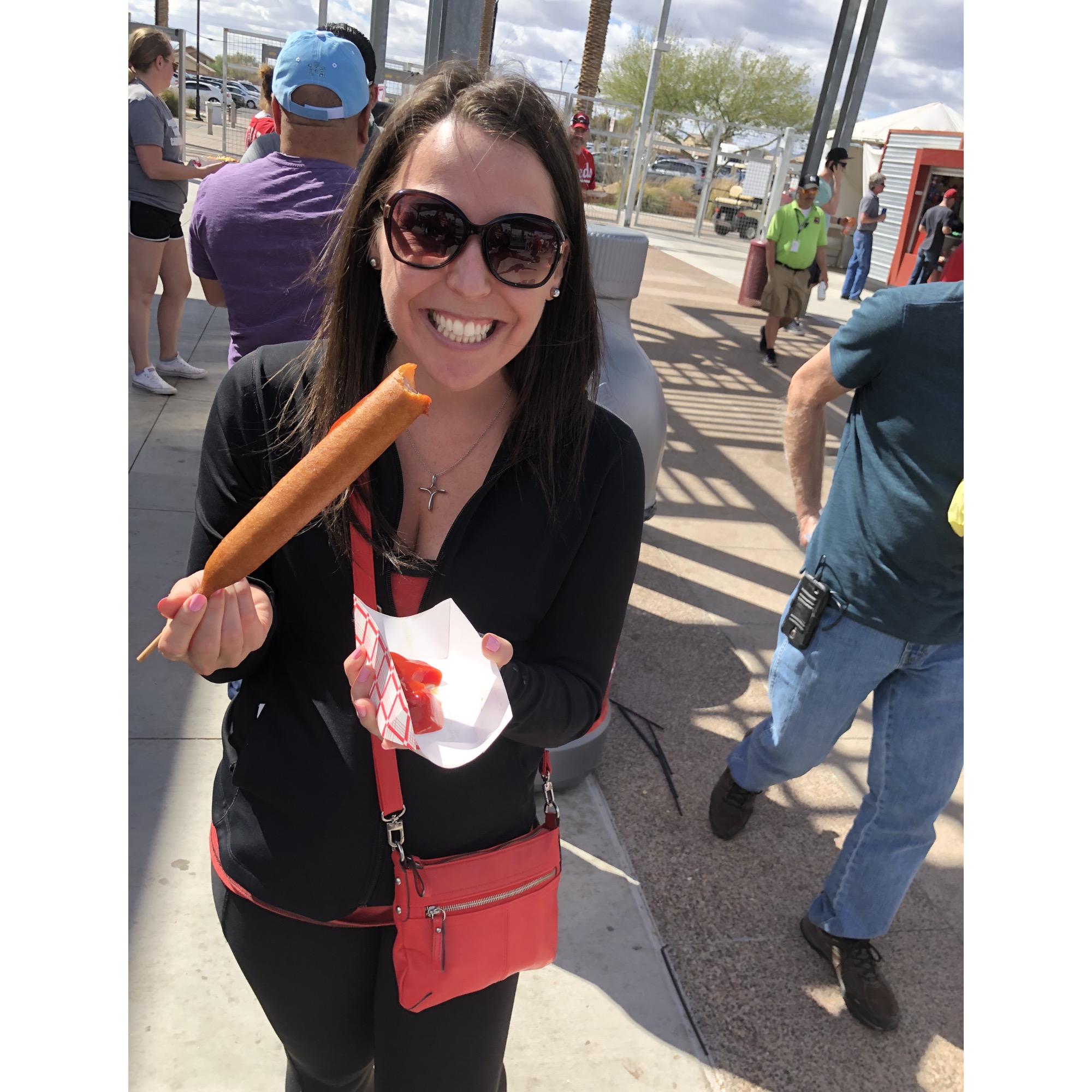 Kelli at Goodyear Ballpark in Arizona