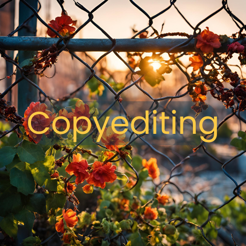 Copyediting service. Copyediting metaphor; the mess surrounded by the beauty.