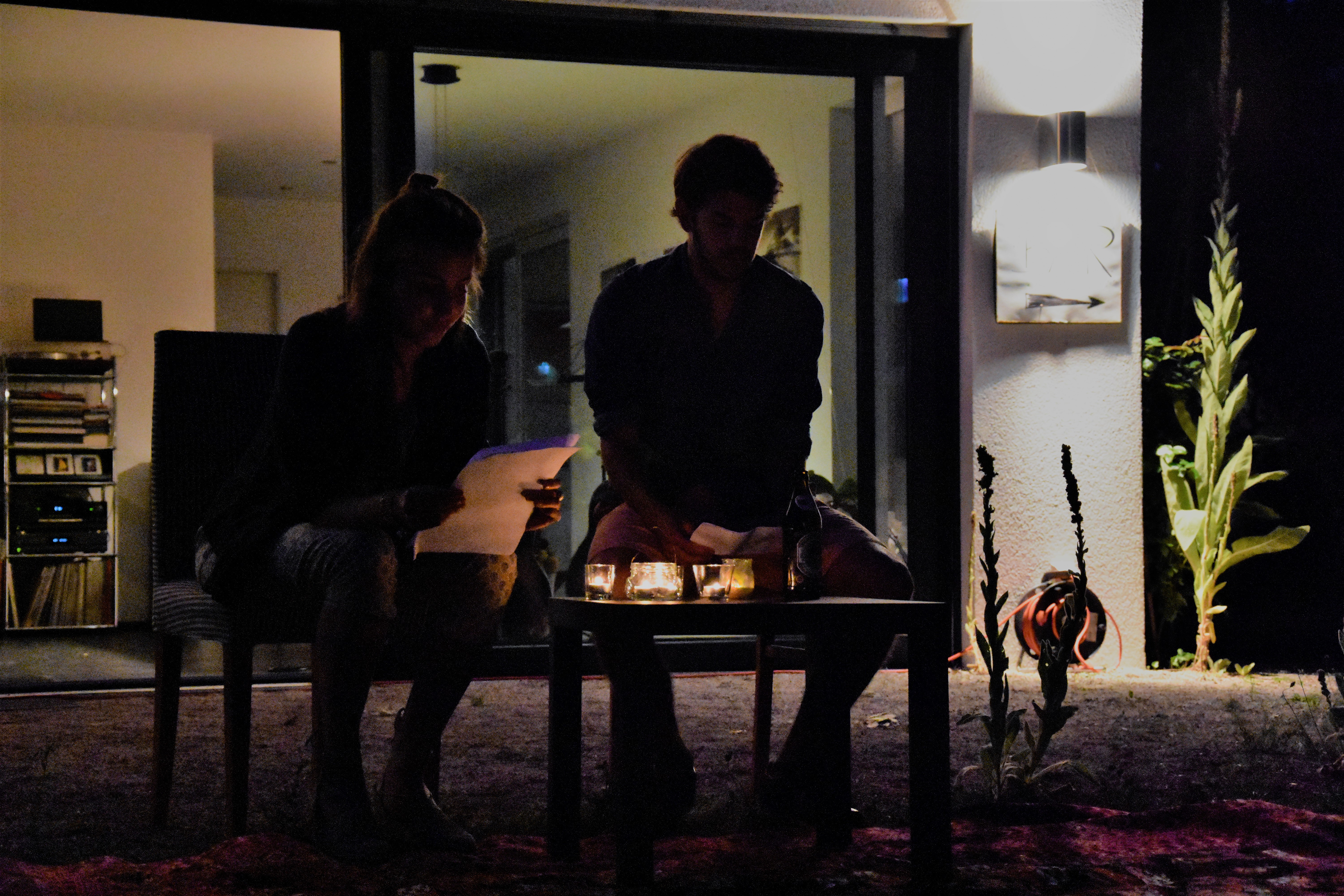 Karolina Krauss und Thomas Empl, nach Sonnenuntergang