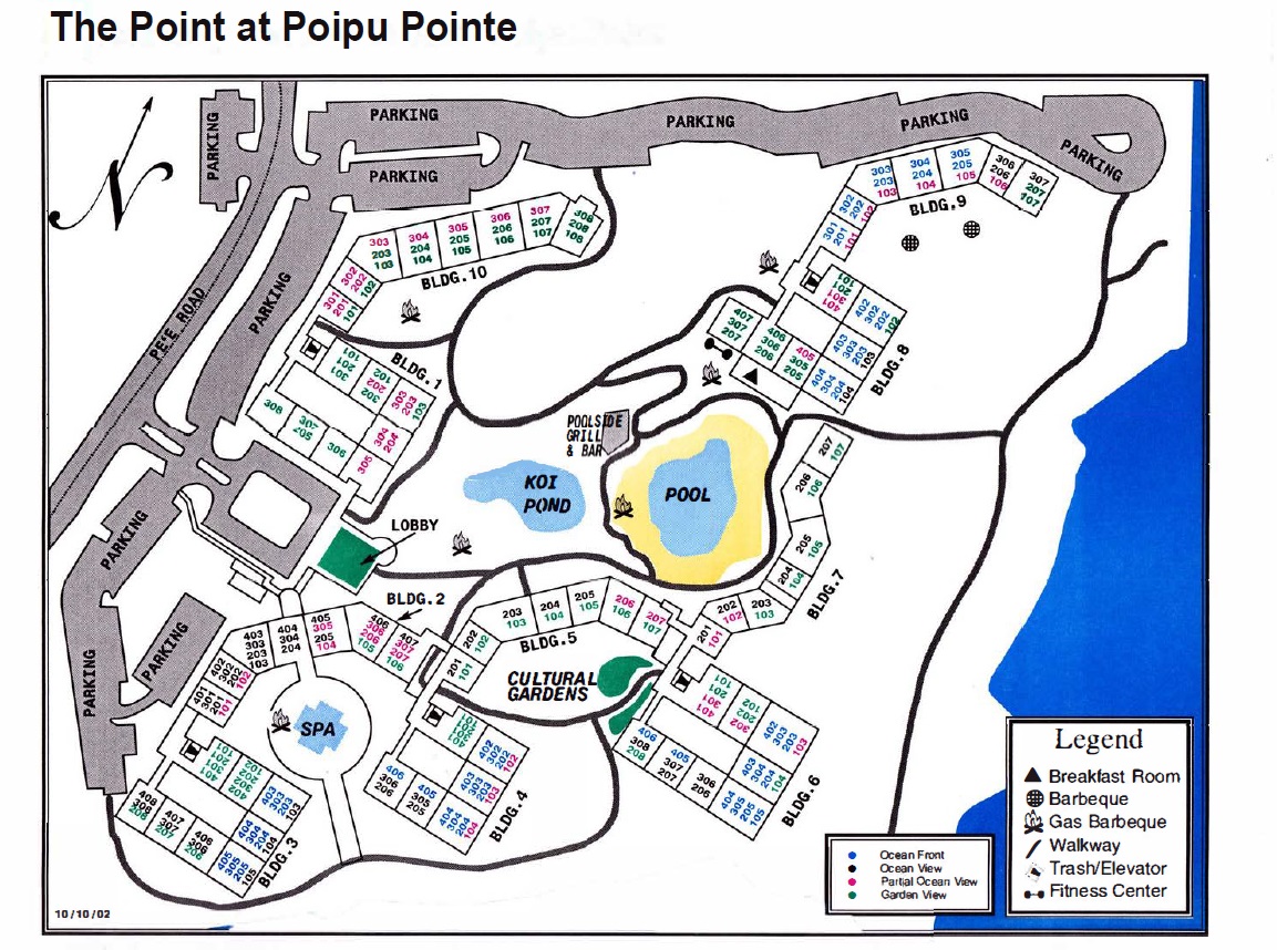 Kaui Thomas Family Website Point At Poipu Point Resort Map 2 