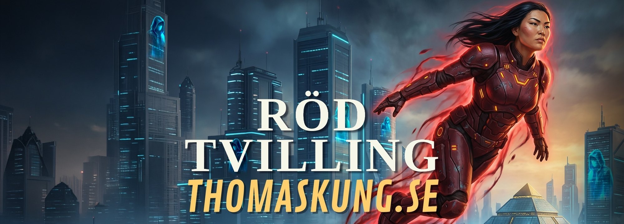 Boken Röd Tvilling av svenska sci-fi Fantasy författaren Thomas Kung