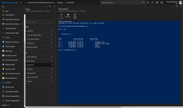 Manage Nano Server and Windows Server from Azure using ...