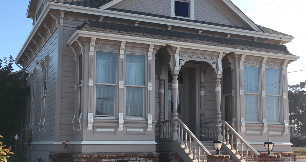 Painted exterior of the Johnson home