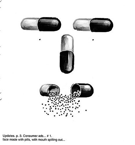 Sketch for proposed illustration for FDA Consumer Magazine.
