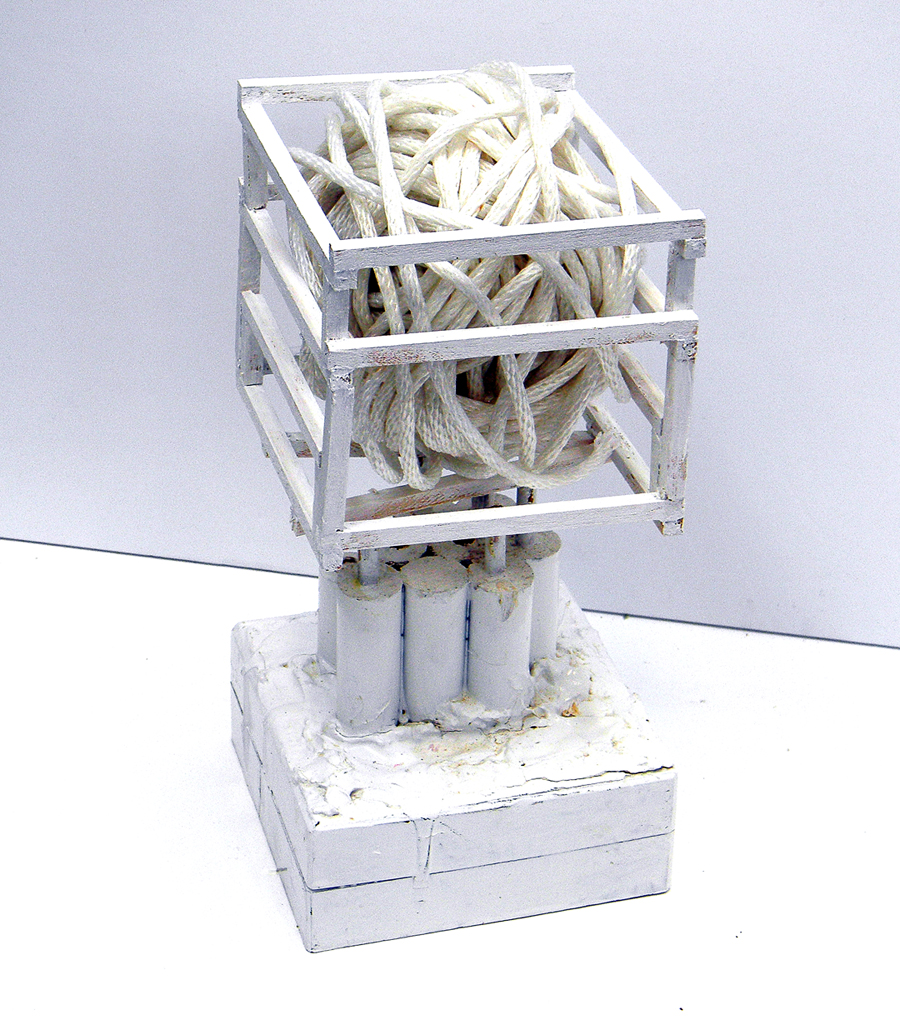 Construction is 16 inches high x 5 inches x 4.5 inches.