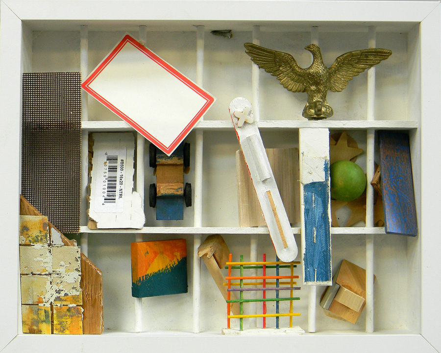 Construction is 11 inches x 14 inches x 2 inches, in a fame.