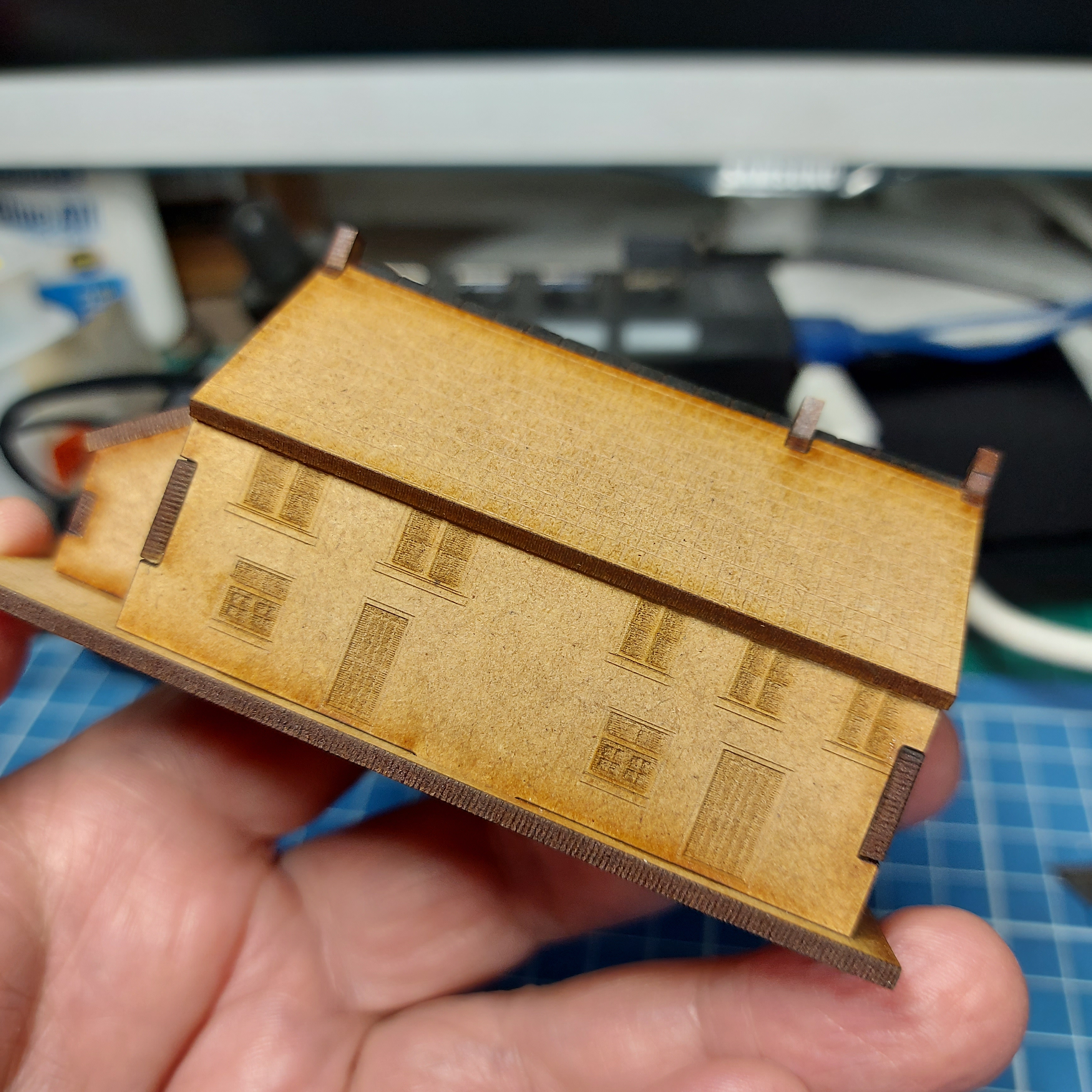 Rear wall of the building