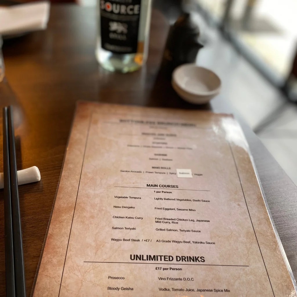 Japanese Menu