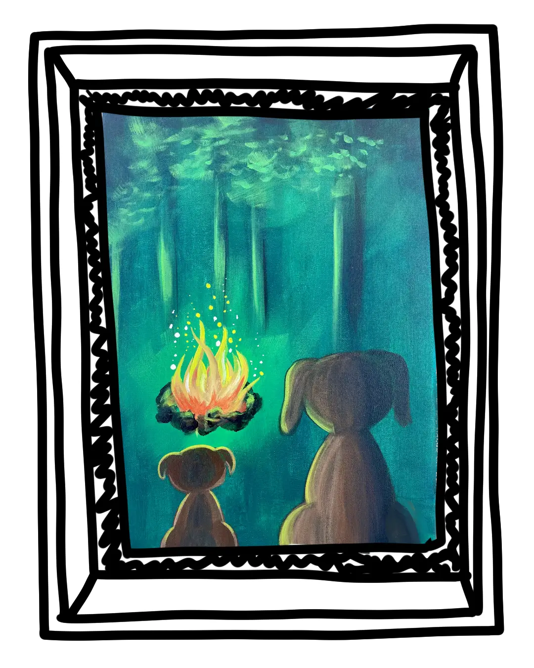 fireside pups painting option