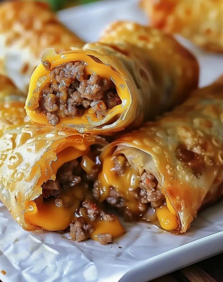 Cheeseburger Eggrolls