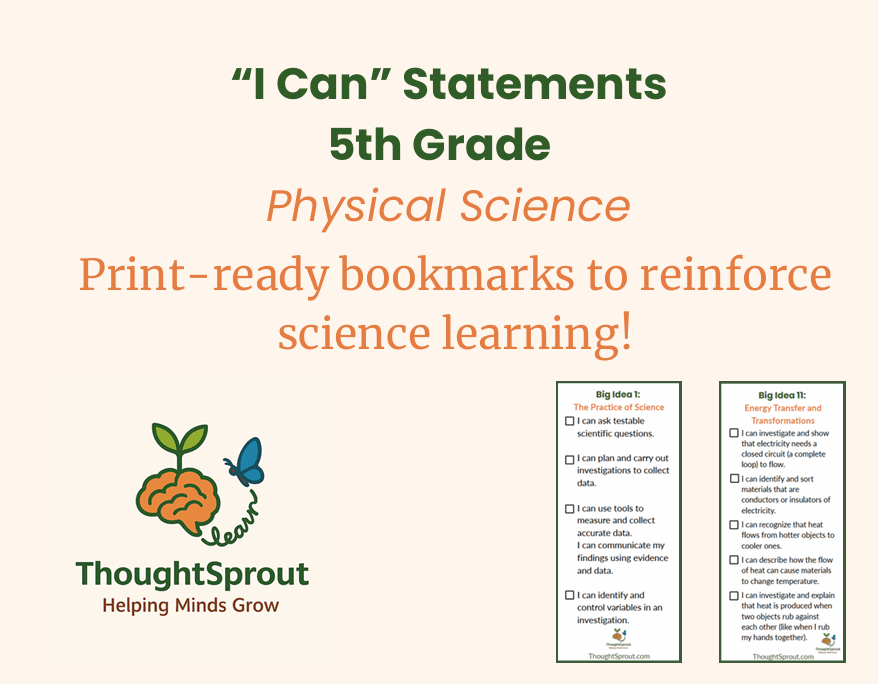 Physical Science Bookmark Set (Big Ideas 8-13)