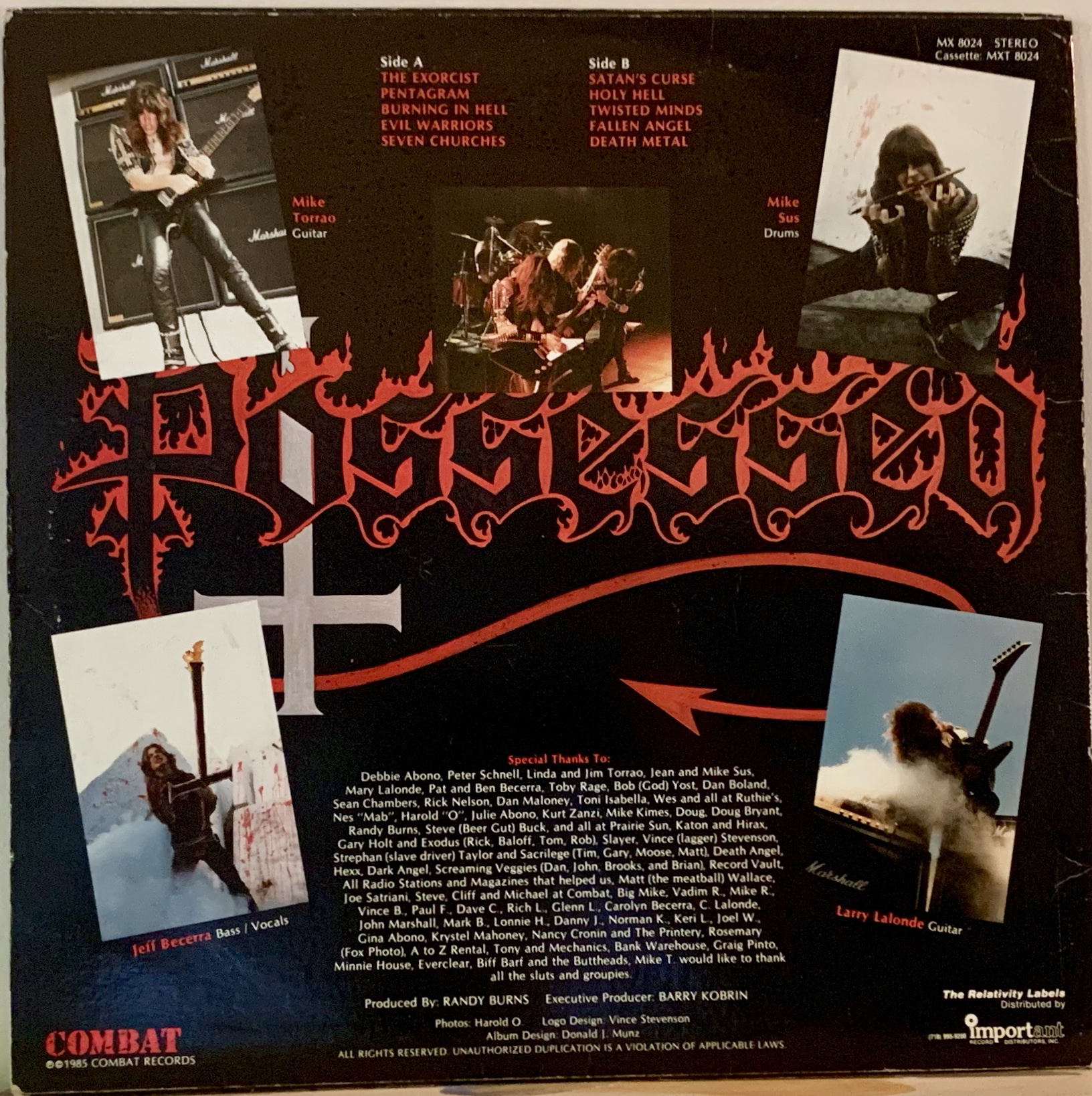 [LP] POSSESSED SEVEN CHURCHES 輸入盤 Possessed – Seven Churches – Vinyl (Red, LP, Album, Reissue
