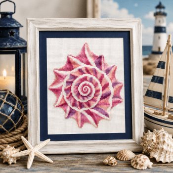 NEEDLEWORK MARKETPLACE: Conch Shell by Salty Stitcher Designs