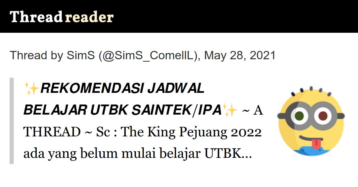 Download lagu strategi belajar utbk 2021 tps tka study plan 4.4 mb,. Thread By Sims Comelll On Thread Reader App Thread Reader App