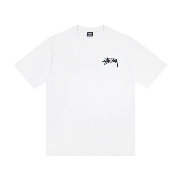 Stüssy Fuzzy Dice White Oversized Tee