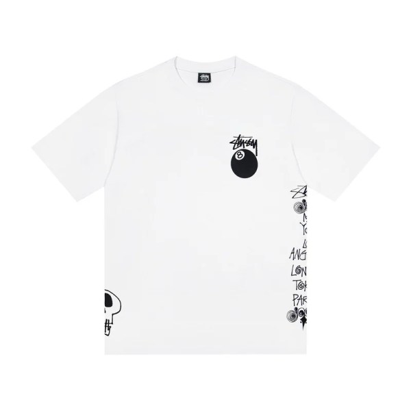 Stüssy Test Strike Pigment Dyed White Oversized Tee