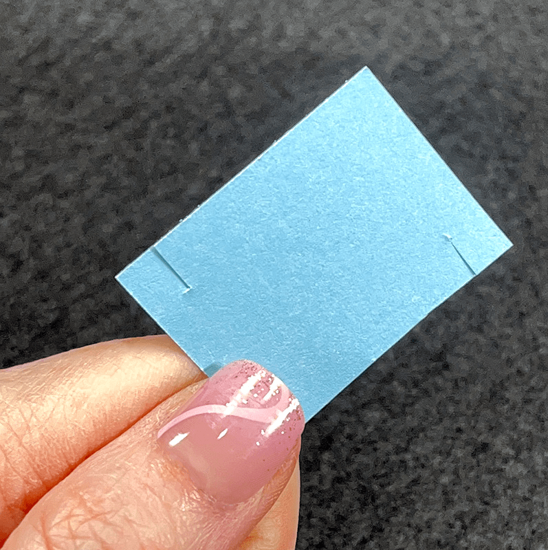 cardstock ready to hold thread