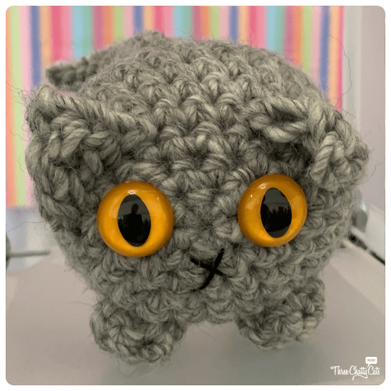 knitted cat from dorklandia on Etsy at CatCon 2019