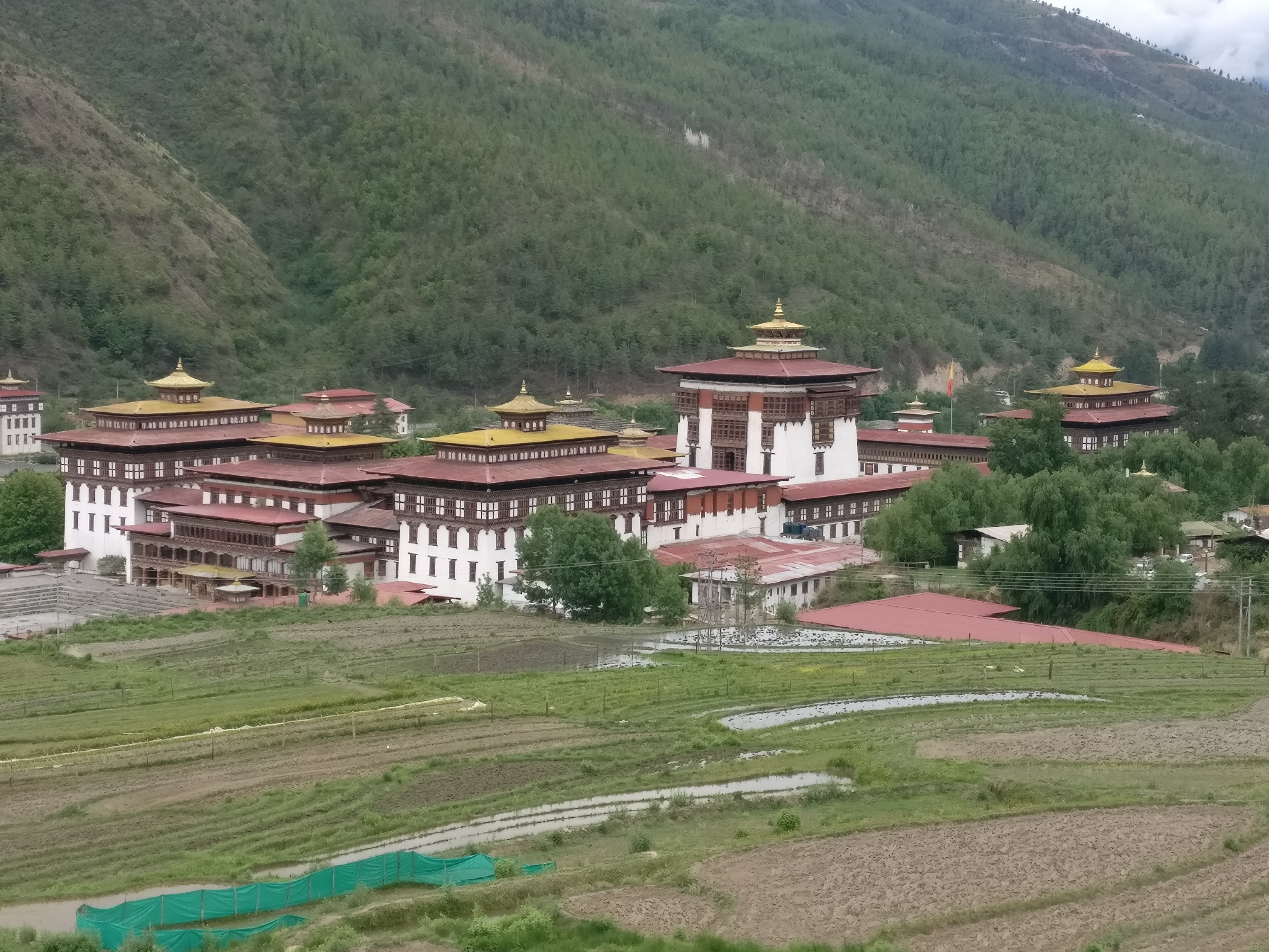 The Tashiccho Dzong in Thimphu