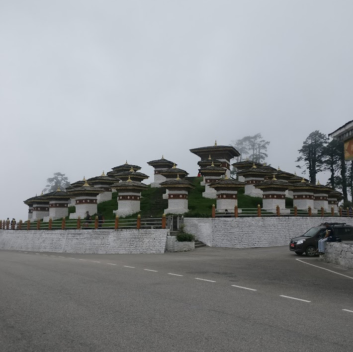 The 108 Chortens Memorial built at Dochula Pass