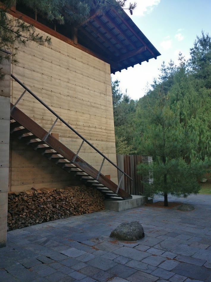 Timber for fire stored under the staircase