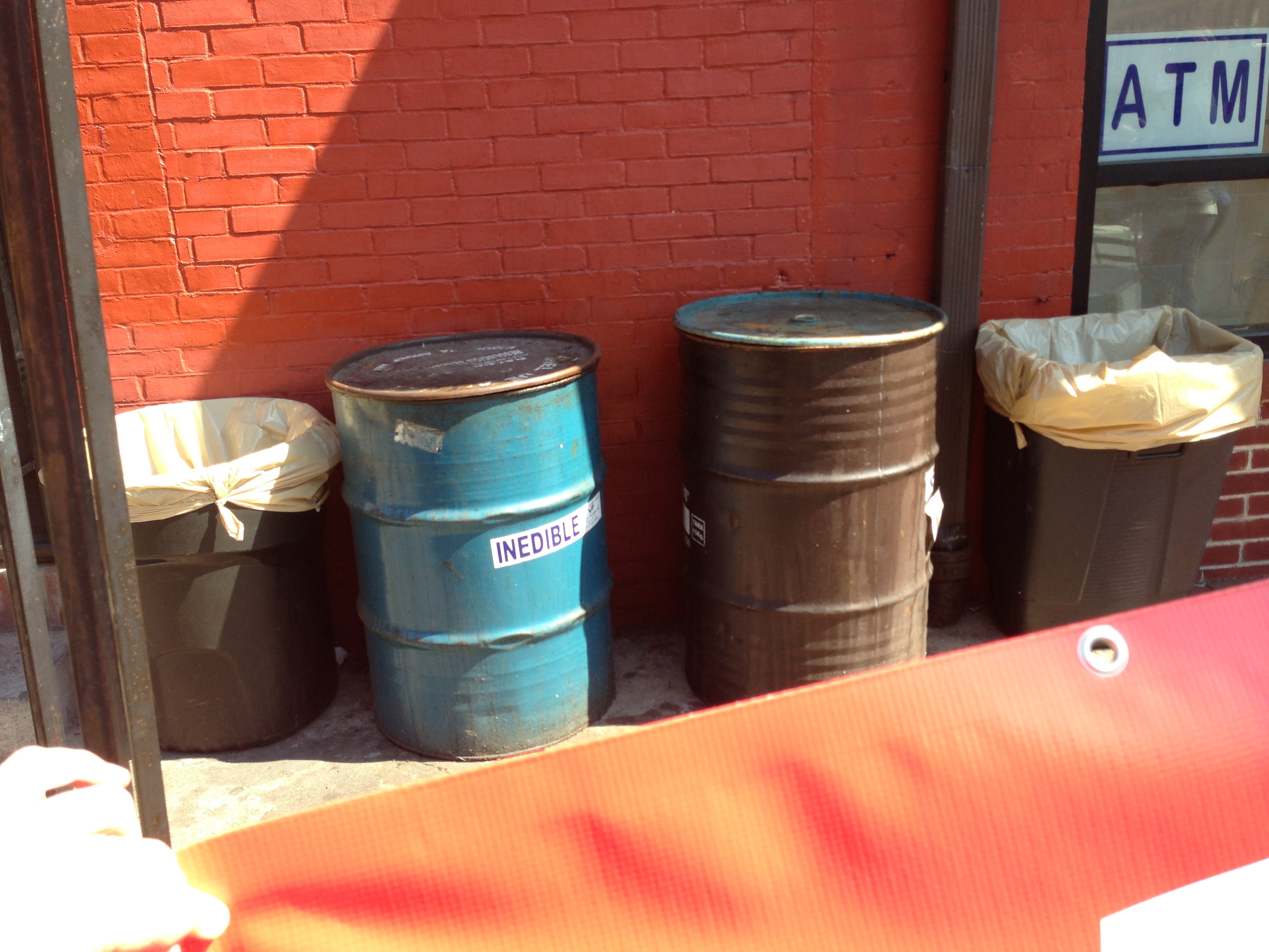 Oil vats - inedible!