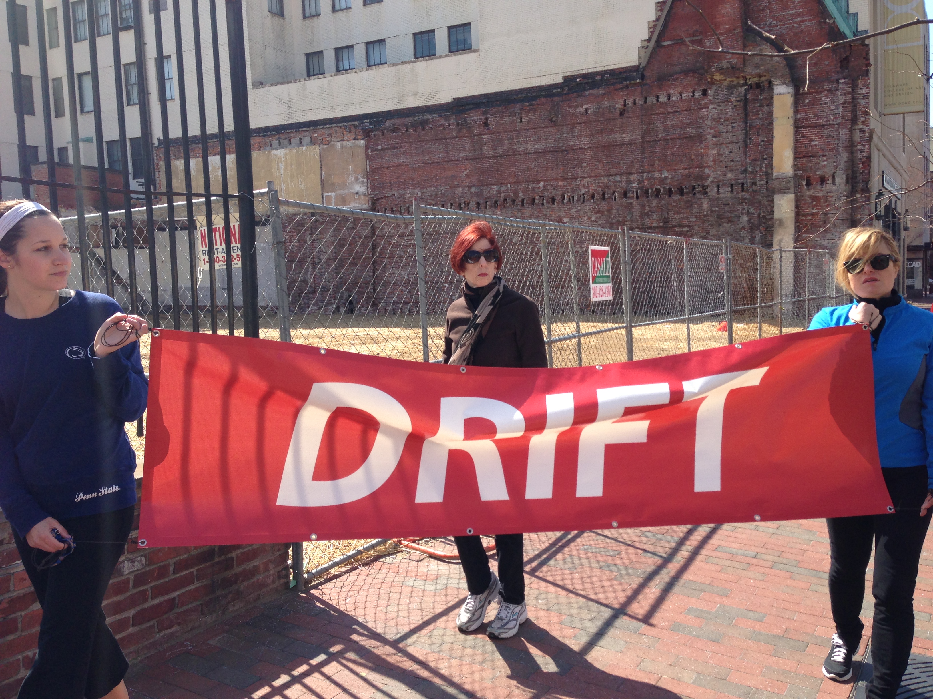 Empty lot on Market St. and DCCA director Maxine Gaiber