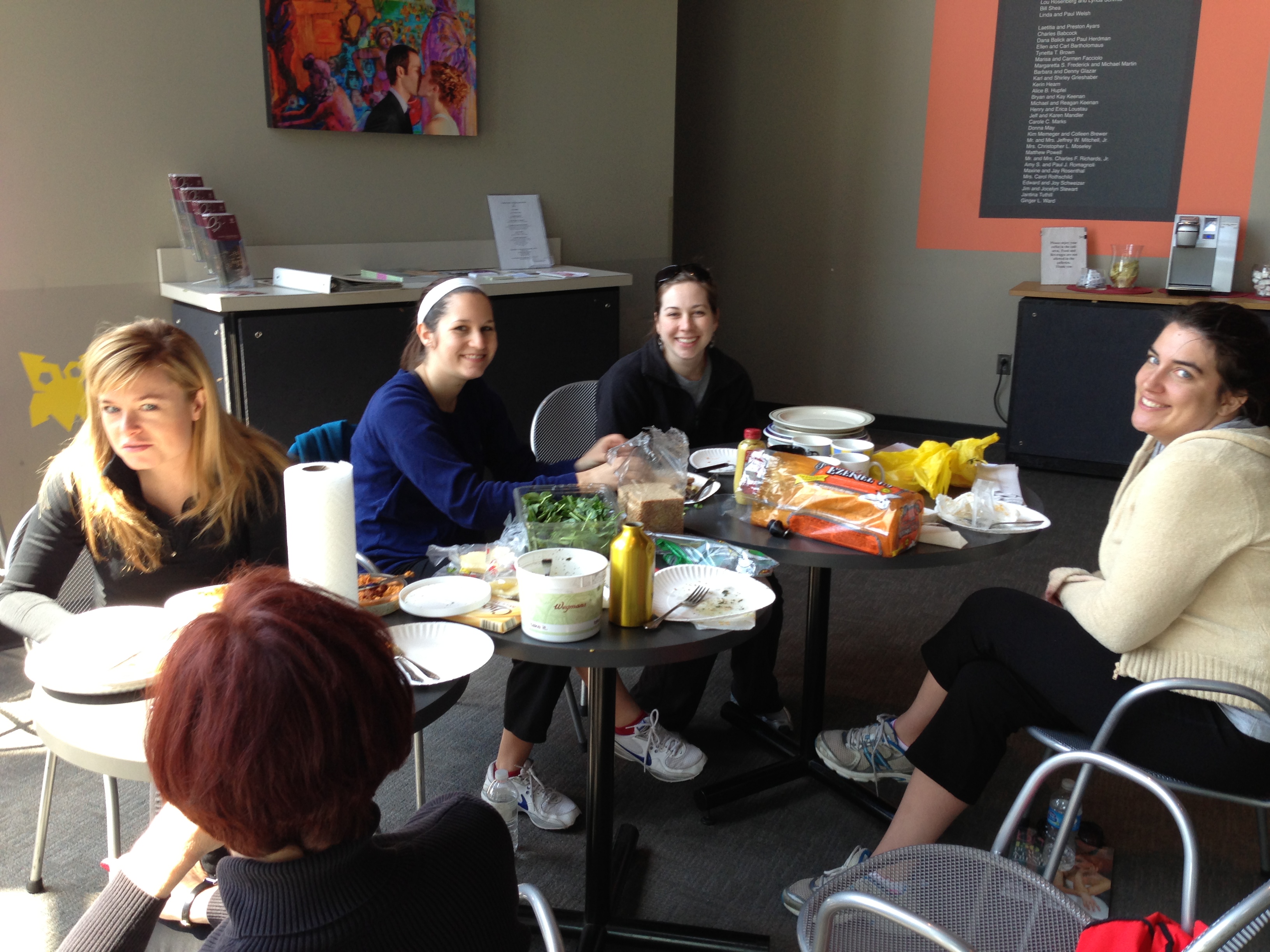 Post-drift potluck sandwich making