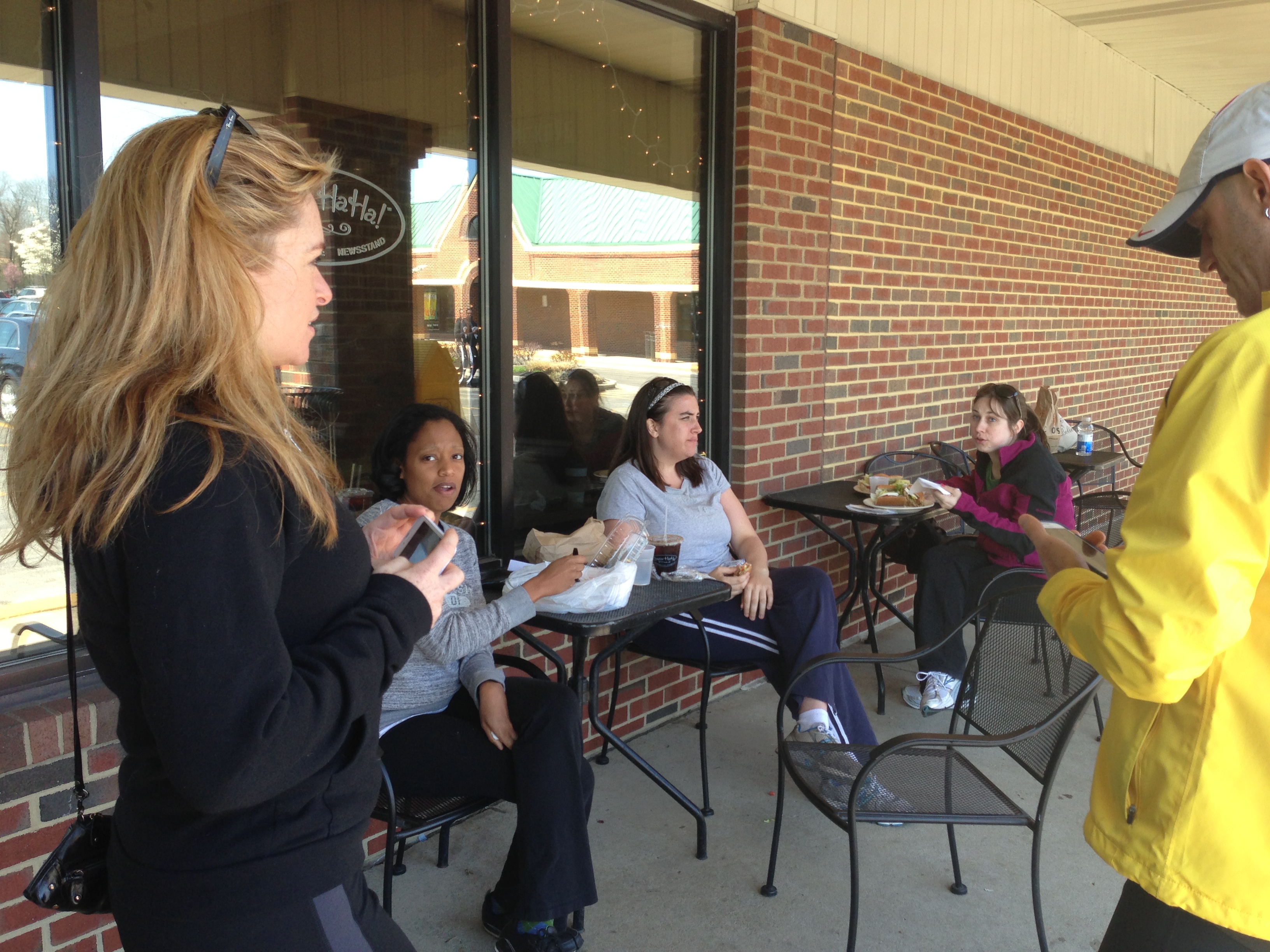 Post-run/walk snacks at Brew HaHa