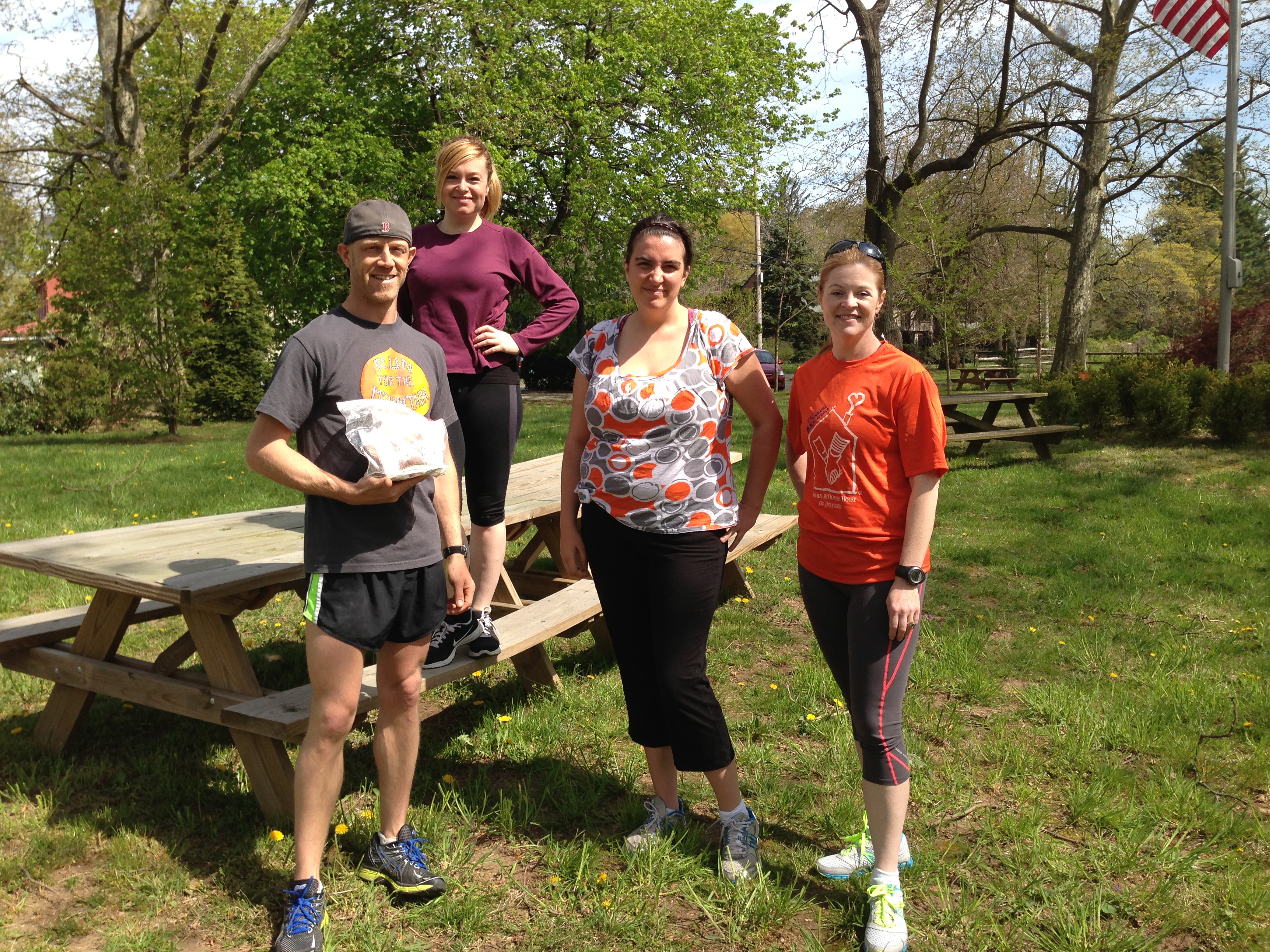pre-run photo with flour