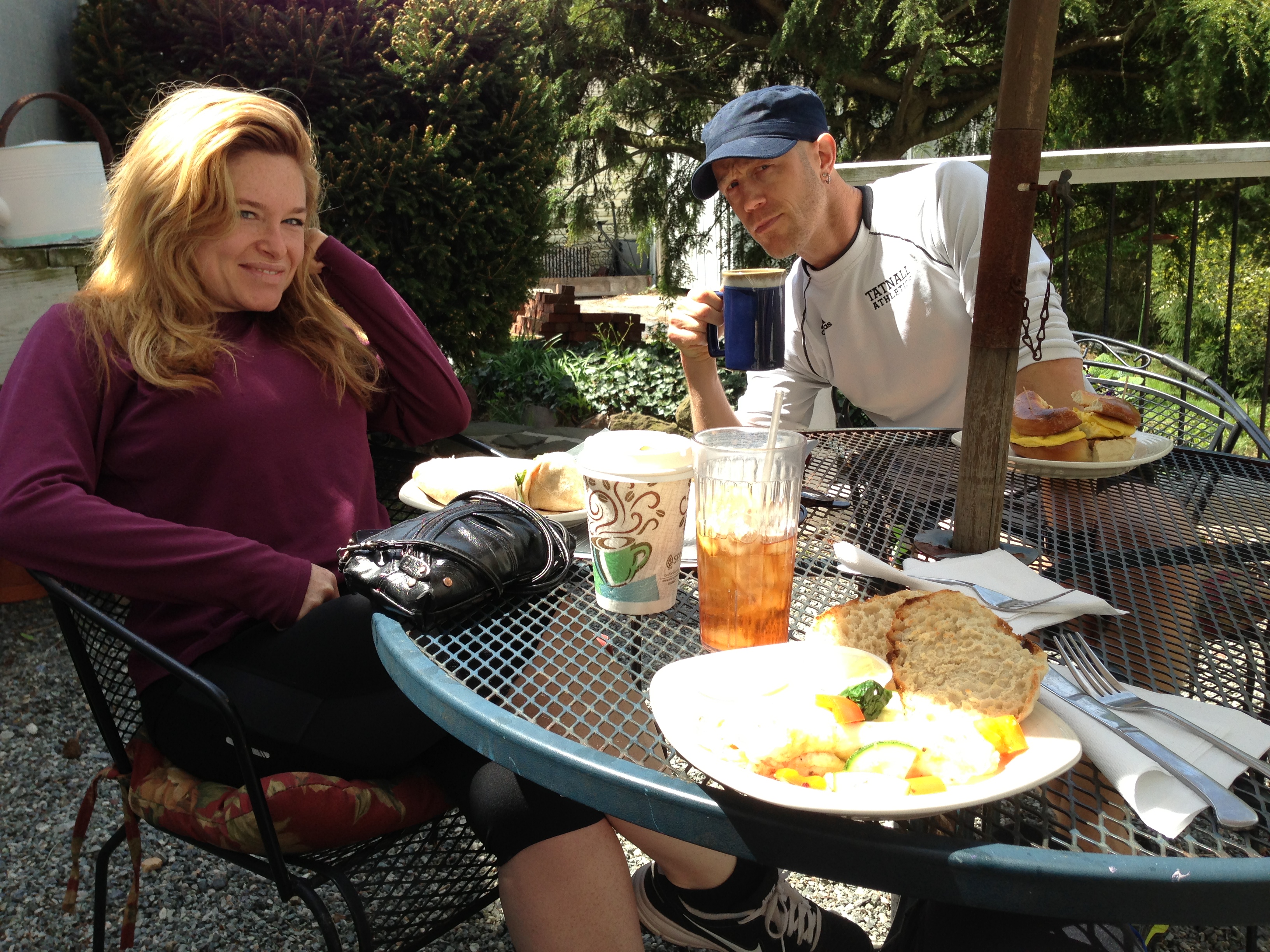 post-run lunch at Centreville Cafe