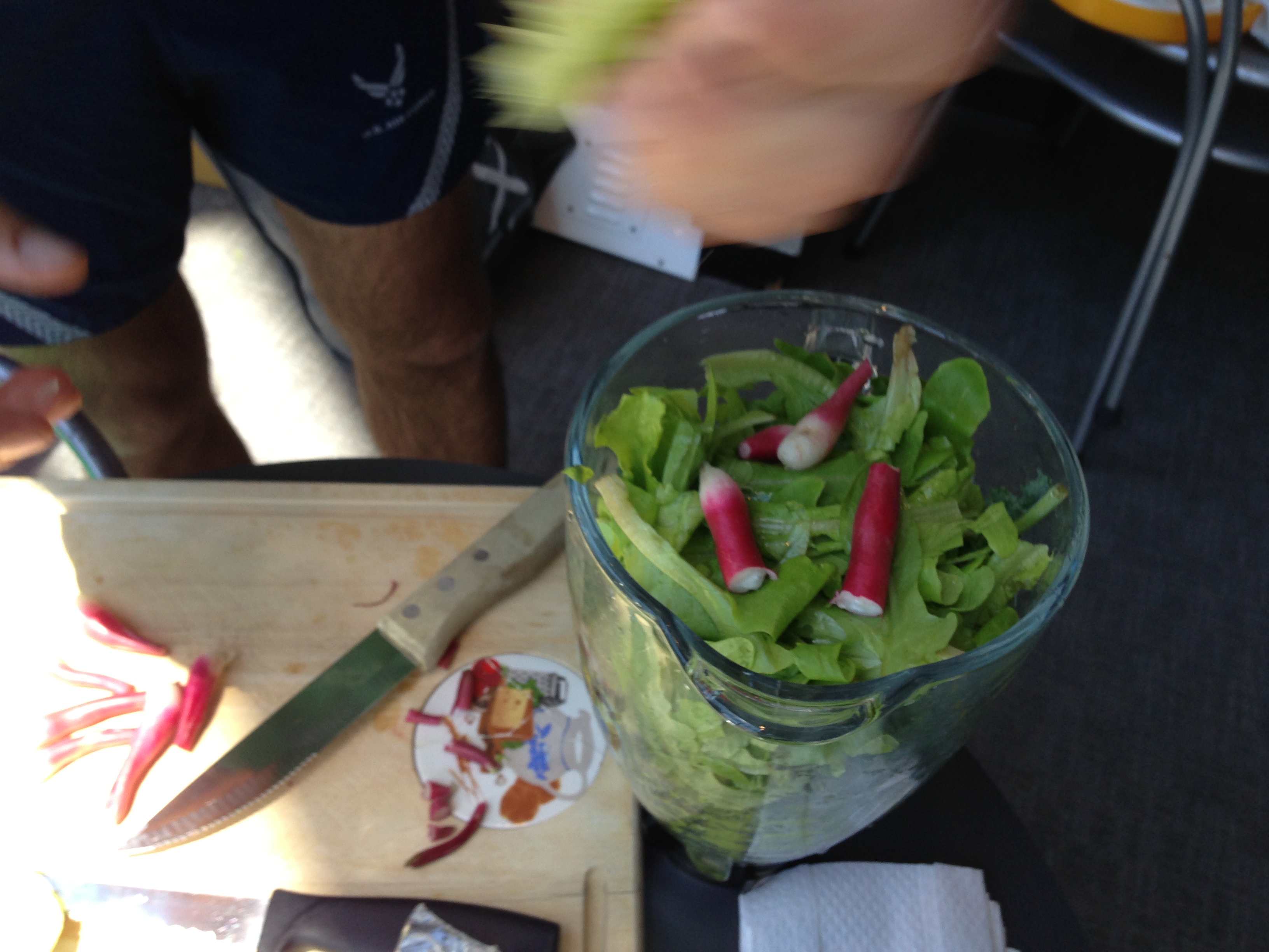green smoothie with radishes