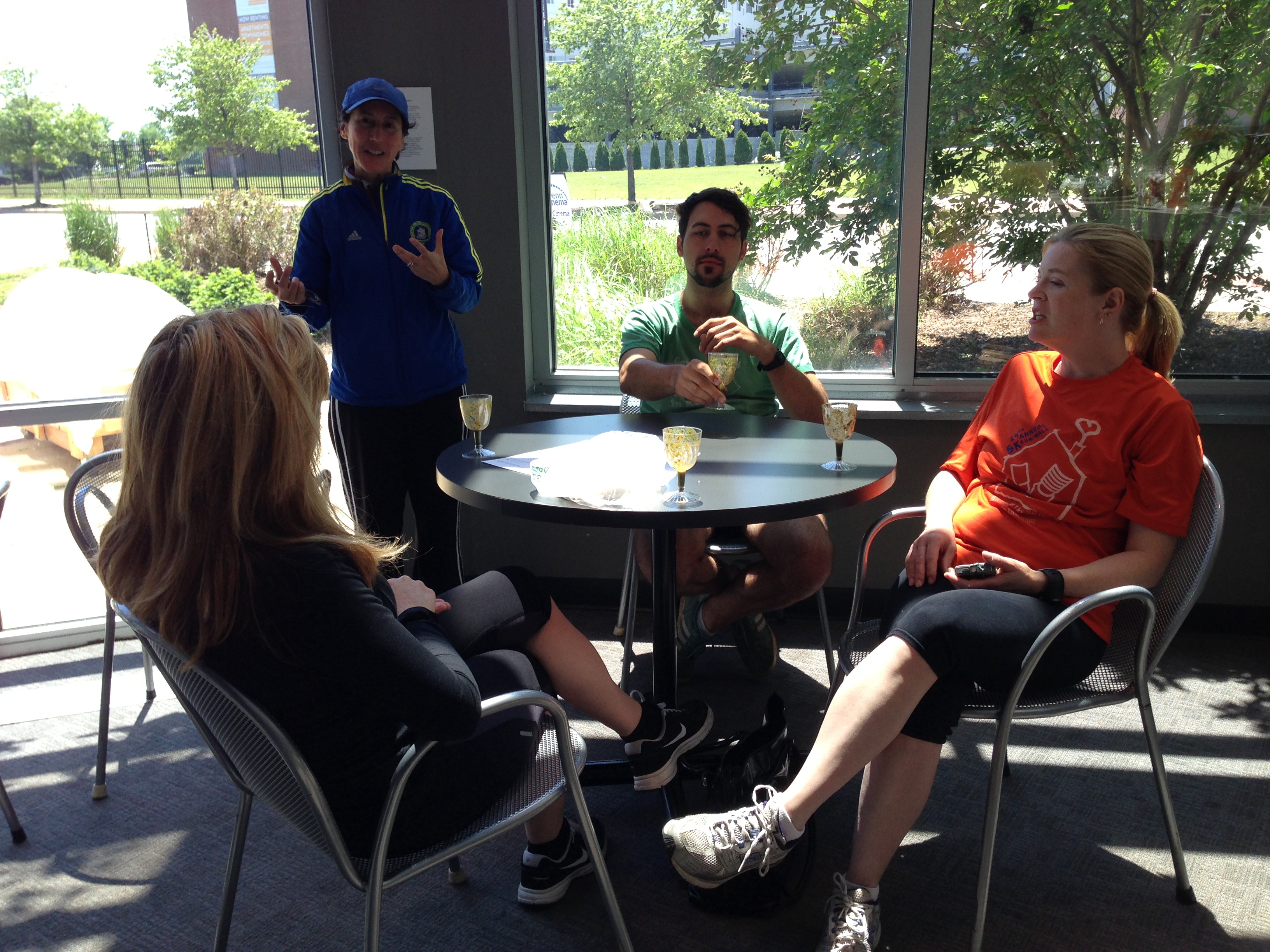 relaxing post-run and post-smoothie