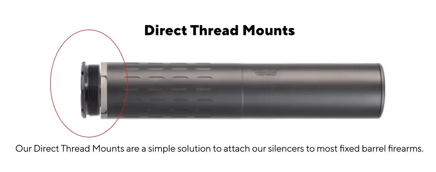 1/2"-28 Charlie Direct Thread suppressor Mount