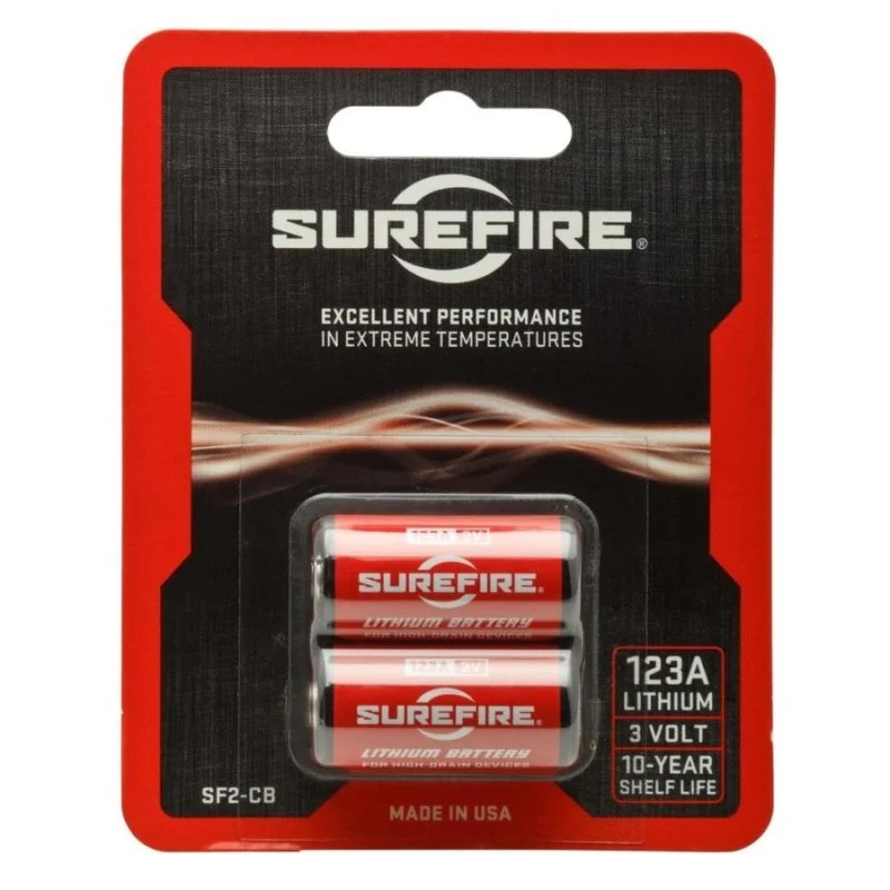 SureFire SF123A LITHIUM 3VOLT BATT 2PK 2 COUNT CARDED