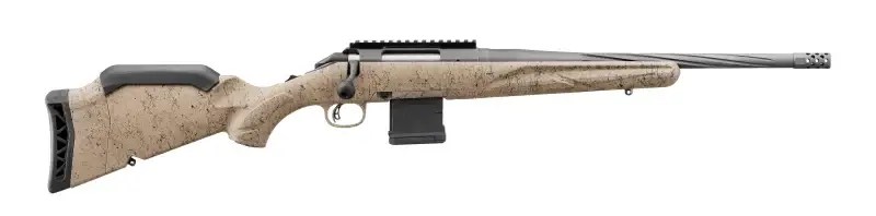 Ruger AMERICAN GEN2 RANCH 300BK 16″ 46920 | FDE SPLATTER STOCK