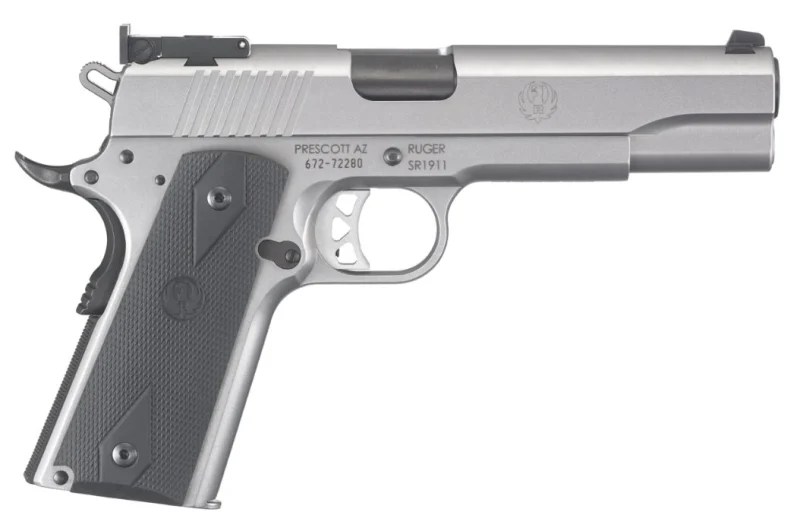 Ruger SR1911 TARGET 10MM SS 5″ 8+1 6739 | BOMAR STYLE ADJ SIGHTS